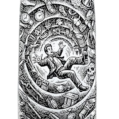 10 ozt 999 Fine Silver Art Bar - Time - ADAMO