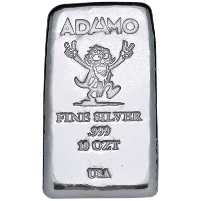 Adamo Grandpa Bar 10 oz .999 Fine Silver Adamo