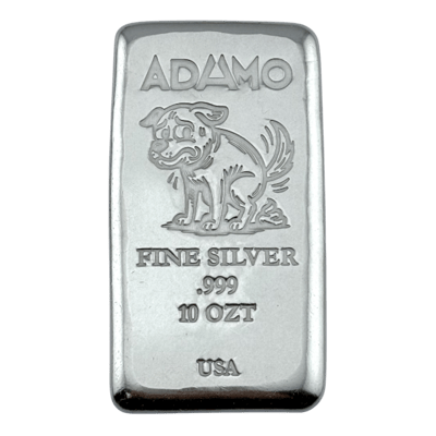 Adamo Doggie Bar 10 oz .999 Fine Silver Adamo