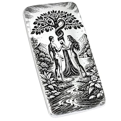 Adam & Eve - 10ozt 999 Fine Silver - Adamo 