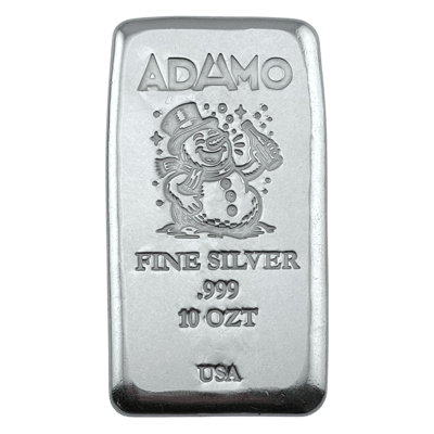 Adamo Frosty Bar 10 oz .999 Fine Silver Adamo