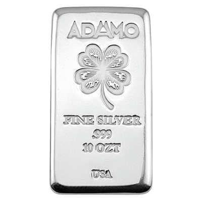 Adamo Four Leaf Bar 10 oz .999 Fine Silver Adamo 
