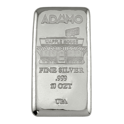 Adamo Waffle House Bar 10 oz 999 Fine Silver Adamo