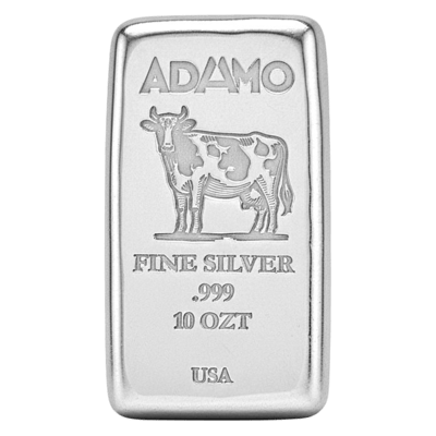 Adamo Cow Bar 10 oz .999 Fine Silver Adamo 