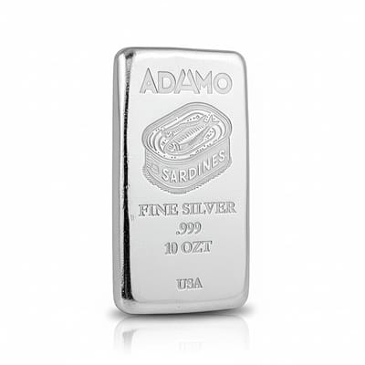 Adamo Sardines Bar 10 oz .999 Fine Silver Adamo  - additional view