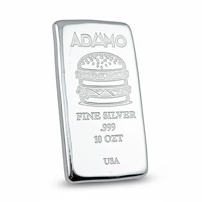 Adamo Big Mac Bar 10 oz .999 Fine Silver Adamo  - additional view
