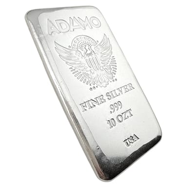 Adamo U.S Eagle Bar 10 oz .999 Fine Silver Adamo  - additional view