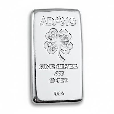 Adamo Four Leaf Bar 10 oz .999 Fine Silver Adamo  - additional view