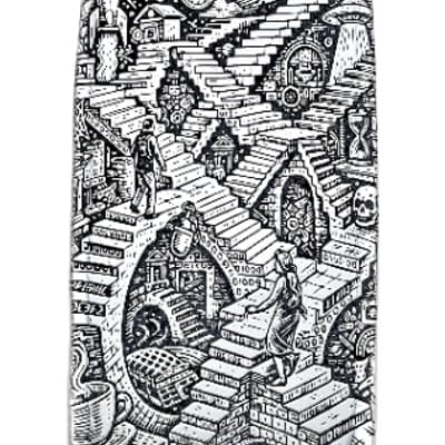10 ozt 999 Fine Silver Art Bar - Paths - ADAMO