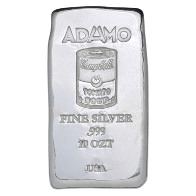 Adamo  Bar 10 oz .999 Fine Silver Adamo 