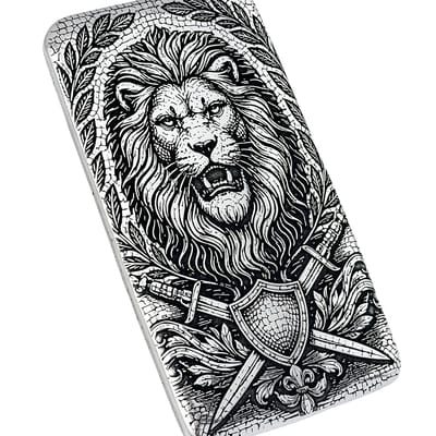 10 ozt 999 Silver - Crest of the Lion - ADAMO