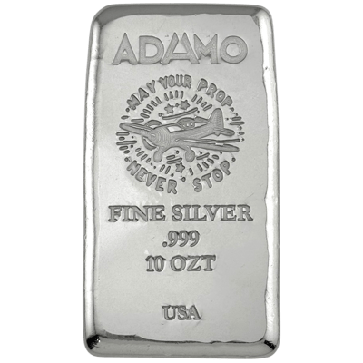 Adamo Prop Bar 10 oz .999 Fine Silver Adamo 