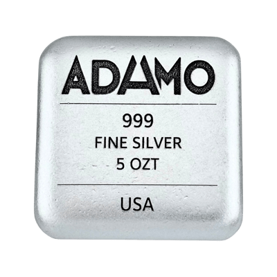 Liquid Texture - 5 ozt Fine Silver Bar - Adamo 