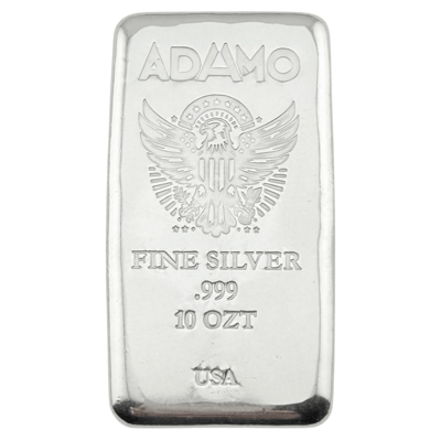 Adamo U.S Eagle Bar 10 oz .999 Fine Silver Adamo 