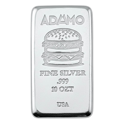 Adamo Big Mac Bar 10 oz .999 Fine Silver Adamo 