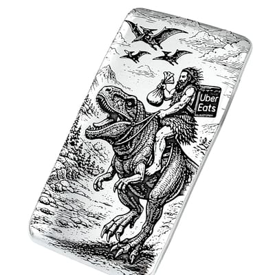 10 ozt 999 Fine Silver Art - Stone Age - Adamo