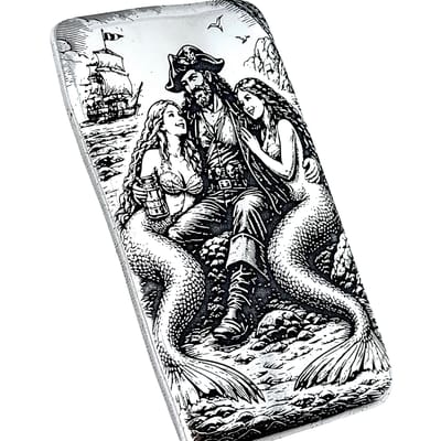 10 ozt 999 Fine Silver Art A PIRATE'S DREAM Adamo 