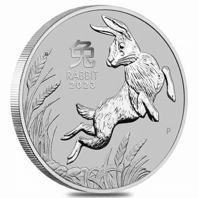 2023 1 oz Perth Platinum Lunar Year of The Rabbit