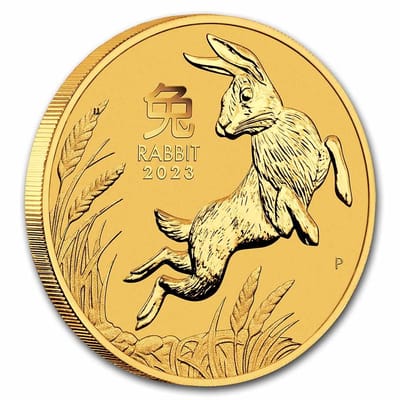 2023 1/10 oz Perth Gold Lunar Rabbit BU - Series 3