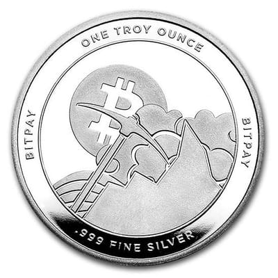 1 oz Silver Bitpay Round - additional view