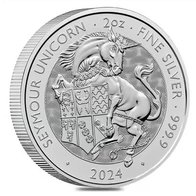 2024 2 oz Silver The Tudor Beasts Seymour Unicorn