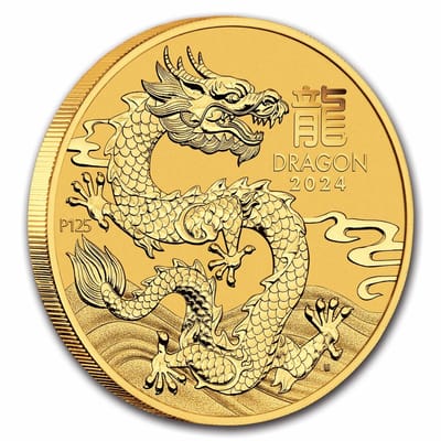 2024 1/2 oz Perth Gold Lunar Dragon BU (series 3)