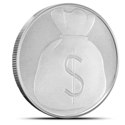 1 oz Silver Emoji Money Bag Round 