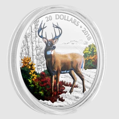 1 oz Majestic Wildlife: Wandering White tail deer