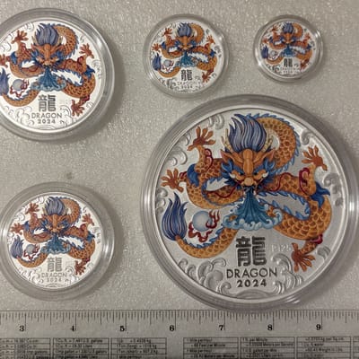 2024 Perth colorized dragon 5 pieces set