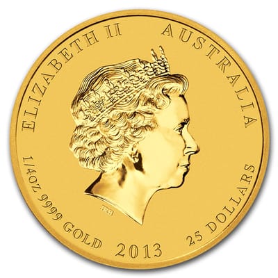 2013 1/4 oz Perth Gold Lunar Snake BU (Series 2) - additional view