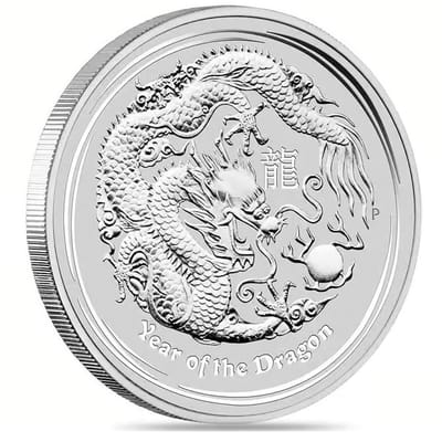 2012 1/2 oz Silver Perth Lunar Dragon