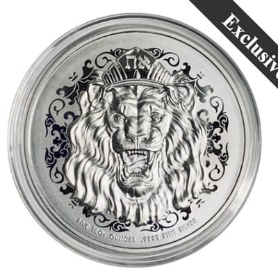 2022 5 oz SD Roaring Lion Coin - High Relief