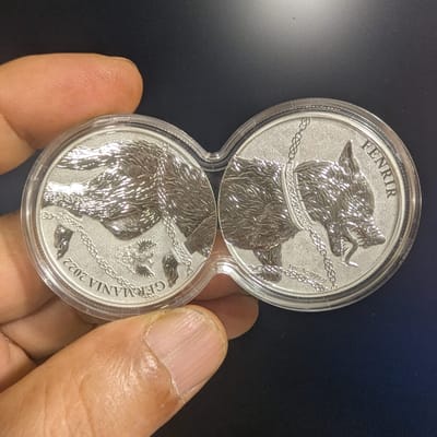 2022 Germania Fenrir Silver Set 1 Oz x2 w/ Duo cap