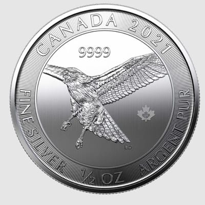 2021 1/2 oz Canada Red-Tailed Hawk Silver Coin BU