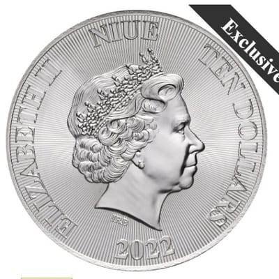 2022 5 oz SD Roaring Lion Coin - High Relief - additional view