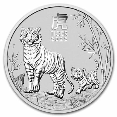 2022 Perth 5 oz Silver Lunar Tiger (Series 3) - additional view