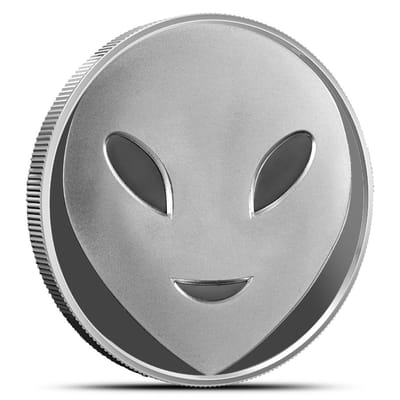 1 oz Emoji Alien Silver Round