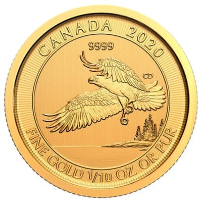 2020 1/10 oz Canada Gold Bald Eagle