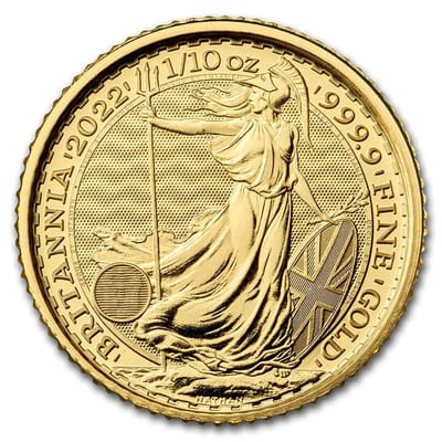 2022 1/10 oz Britannia gold coin