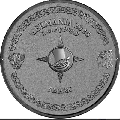 2025 1 oz Germania Black Silver Series: Loki - additional view