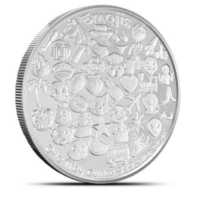 1 oz Silver Emoji Money Bag Round  - additional view