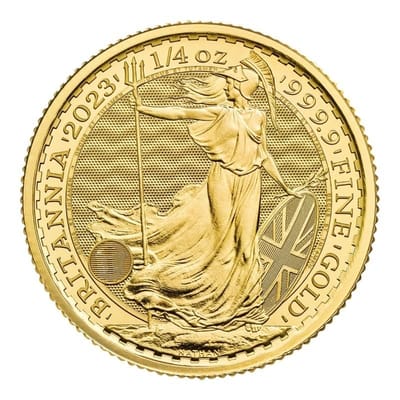 Rare:2023 Queen 1/4 oz Gold Britannia Coin