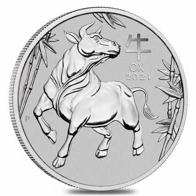 2021 1 oz Perth Platinum Lunar Year of The Ox