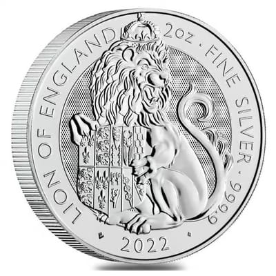 2022 2 oz Silver The Tudor Beasts Lion of England