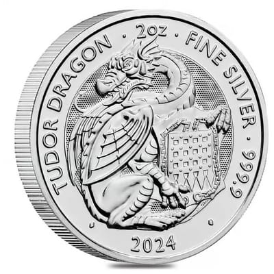 2024 2 oz Silver The Tudor Beasts Dragon