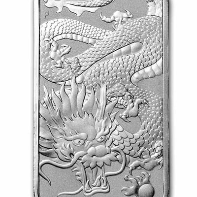 2022 Perth 1 oz Silver Dragon Rectangular Coin