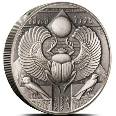2 oz UHR Egyptian Gods Series: RA (Antiqued) - additional view