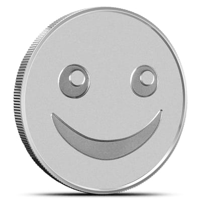 1 oz Emoji Smiley Silver Round