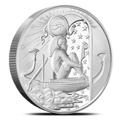 2 oz Silver Egyptian Gods Ra Ultra High Relief