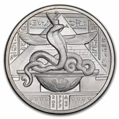 2 oz Ultra High Relief Egyptian God: Wadjet - additional view